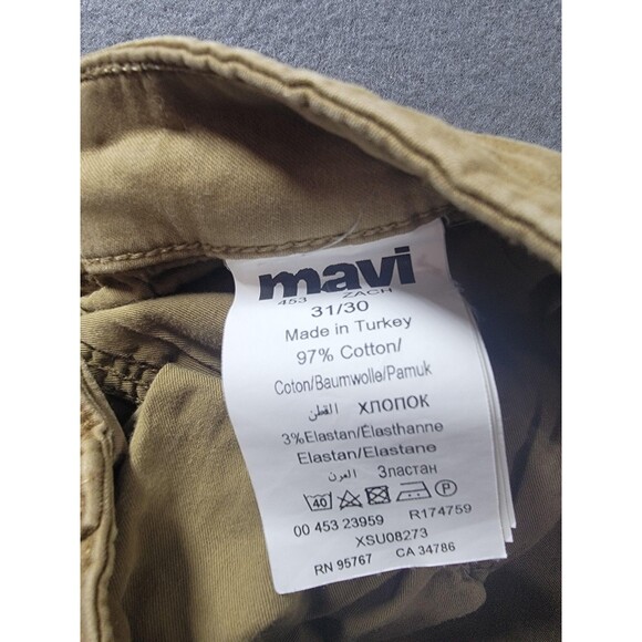 Mavi Jeans Zach Straight Leg Pants Mens 31x30 Khaki Chino Stretch Casual - Picture 9 of 12